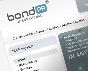 Bond PR - internationl webdesign - mindnever