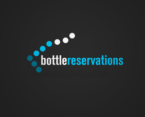 design for bottle reservations, new york - bottle shape with circles - blue logo - mindnever